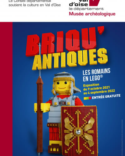 Affiche exposition BRIQU’ANTIQUES, les Romains en LEGO®