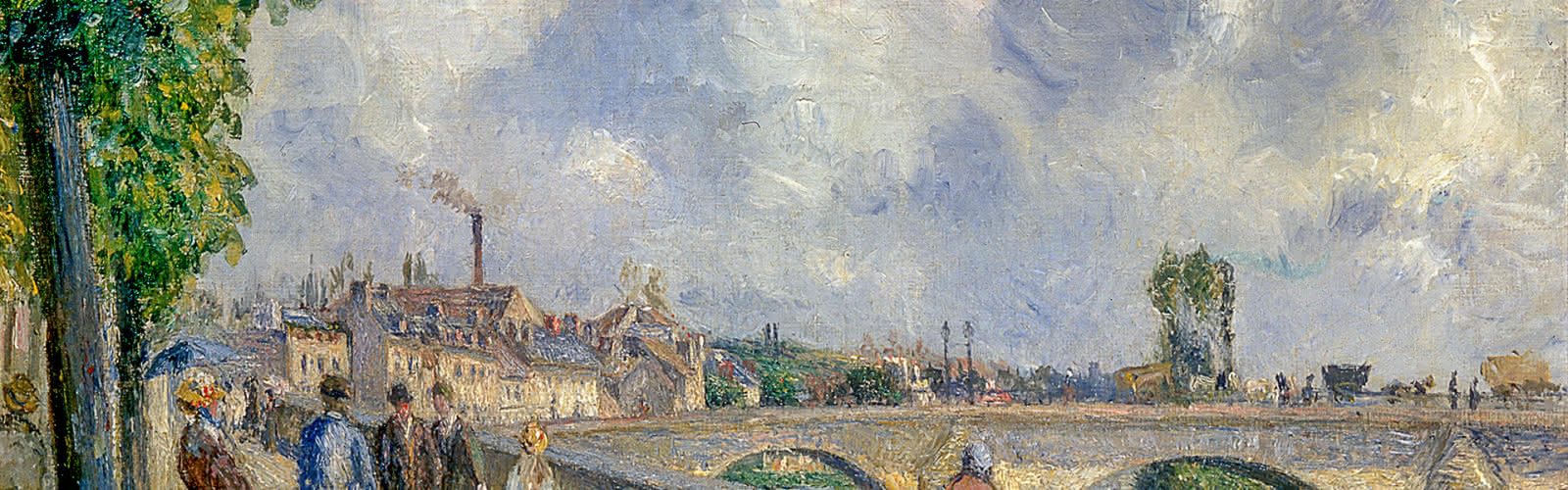 Peinture réalisée par Camille Pissarro représentant la ville de Pontoise durant le XIXème siècle